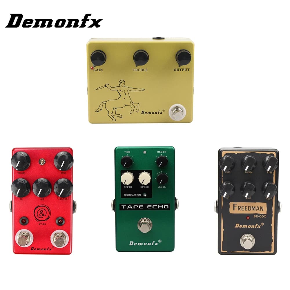 Demonfx pedal efeito de guitarra K-C AT-DS freedman BE-ODX toque eco rei tom overdrive distorção compressor pedal