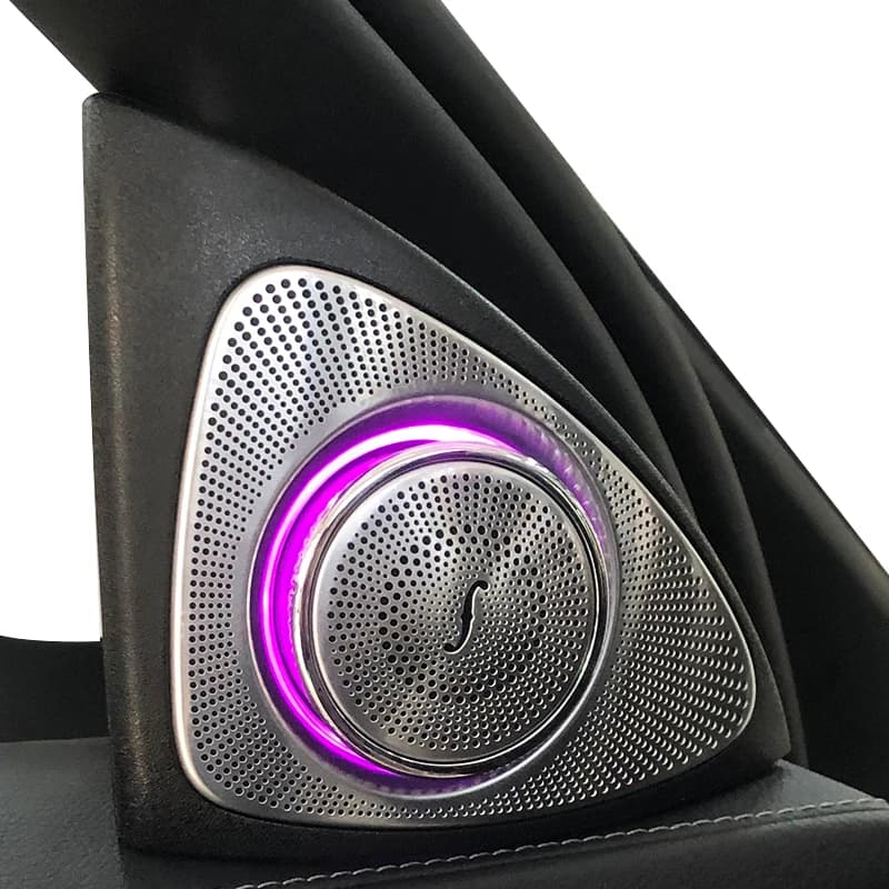Alto-falante tweeter com brilho de rotação 3d para mercedes benz w205 w213 x253 w222 glc e s c alto-falante led agudos áudio trompete chifre