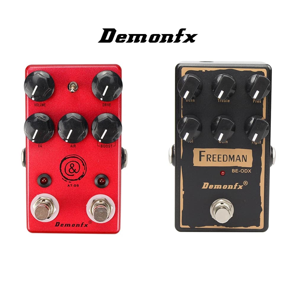 Demonfx AT-DS Freedman BE-ODX Pedal de efeito de guitarra Overdrive Distorção Delay Pedal Chorus AUTOWAH