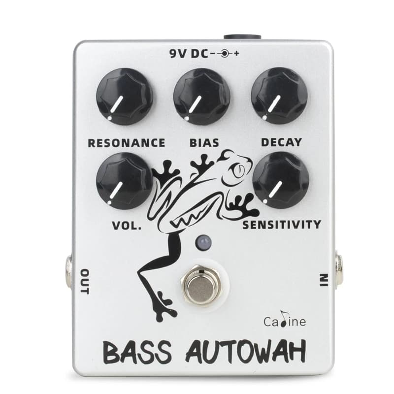 Pedal de efeito Wah automático baixo Caline CP-85 branco com sapo