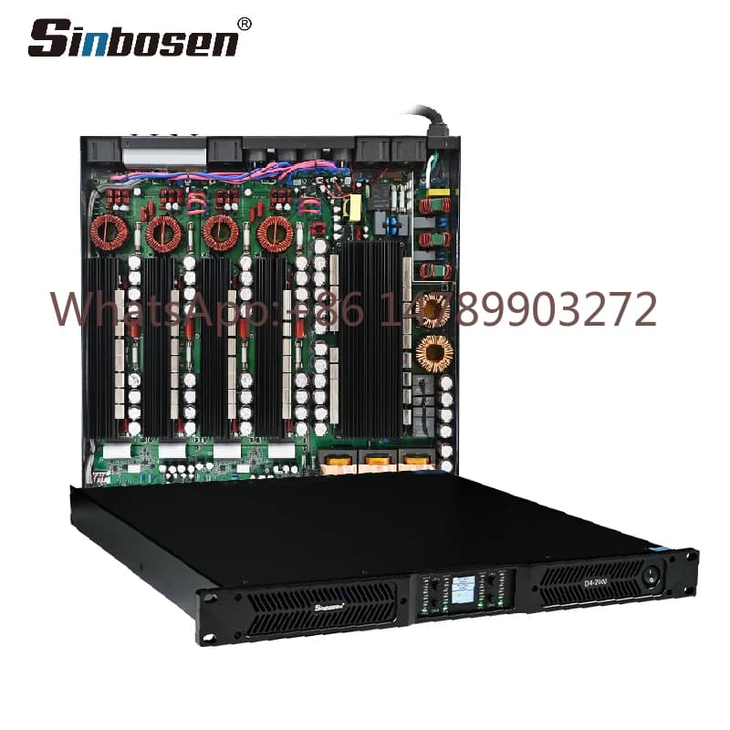 Amplificador Digital Classe D D4-2000 V2.0 para Monitoramento de Temperatura em Áudio Profissional de Palco Line Array