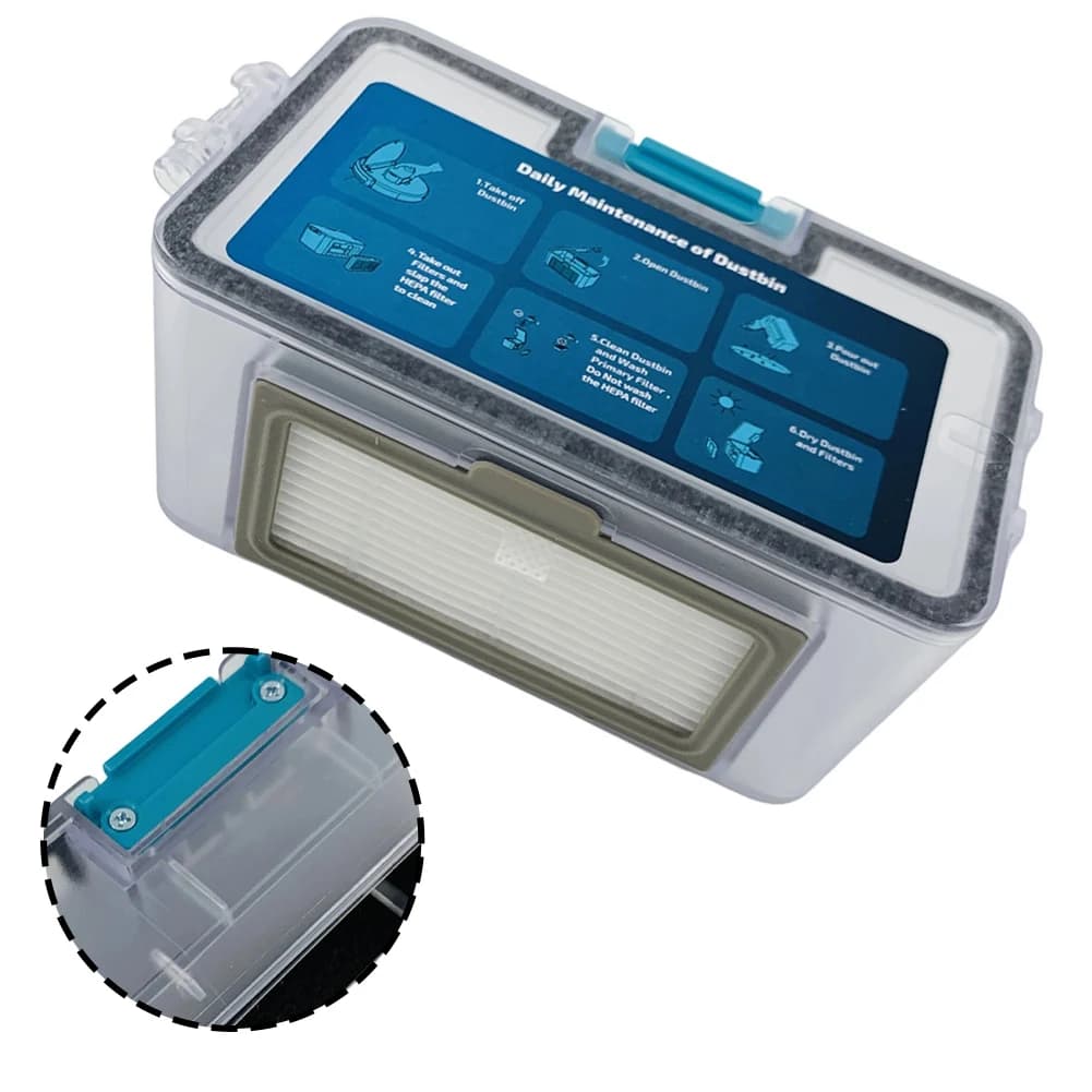 Caixa de Poeira Substituta para Kilgone / para Conga 999 / para Conga M20 Aspirador Robot Grande Capacidade para Sujeira, Cabelo e Migalhas