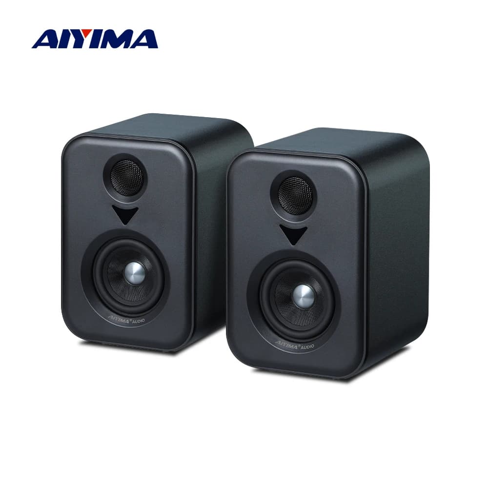Aiyima atualização s400 áudio estante alto-falantes ativos monitor de estúdio 3 Polegada bluetooth usb dac hifi casa subwoofer sistema tv pc