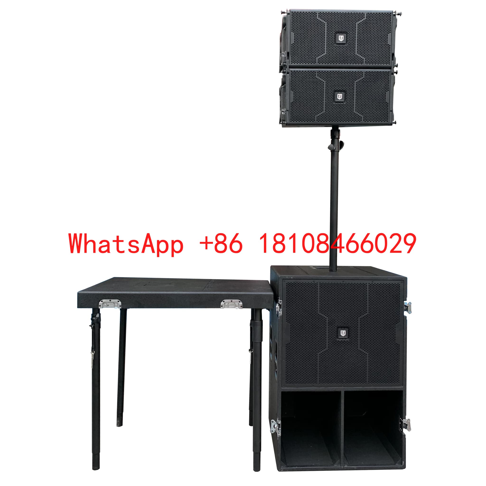 Sistema de Som Line Array com Alto-falante de 10 Polegadas e Subwoofer de 18 Polegadas