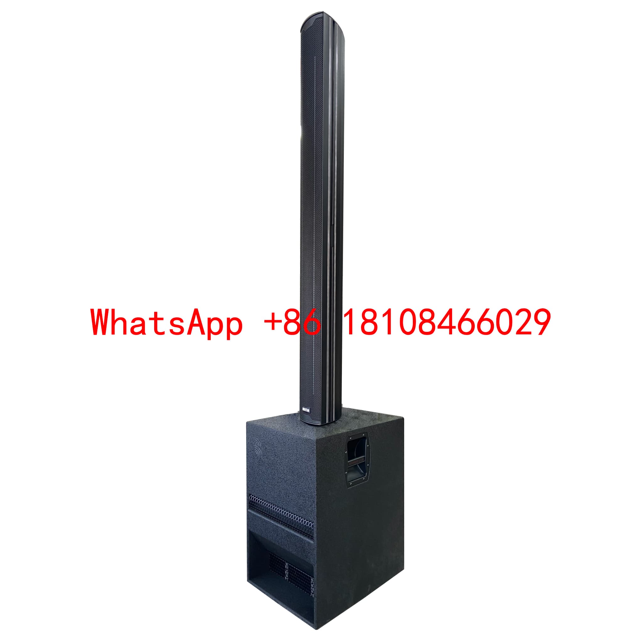 Caixa de Som Compacta Slim de 9x3.5 Polegadas 600w para Uso com Subwoofer DSP de 15 Polegadas, Sistema de Som DJ para Exteriores