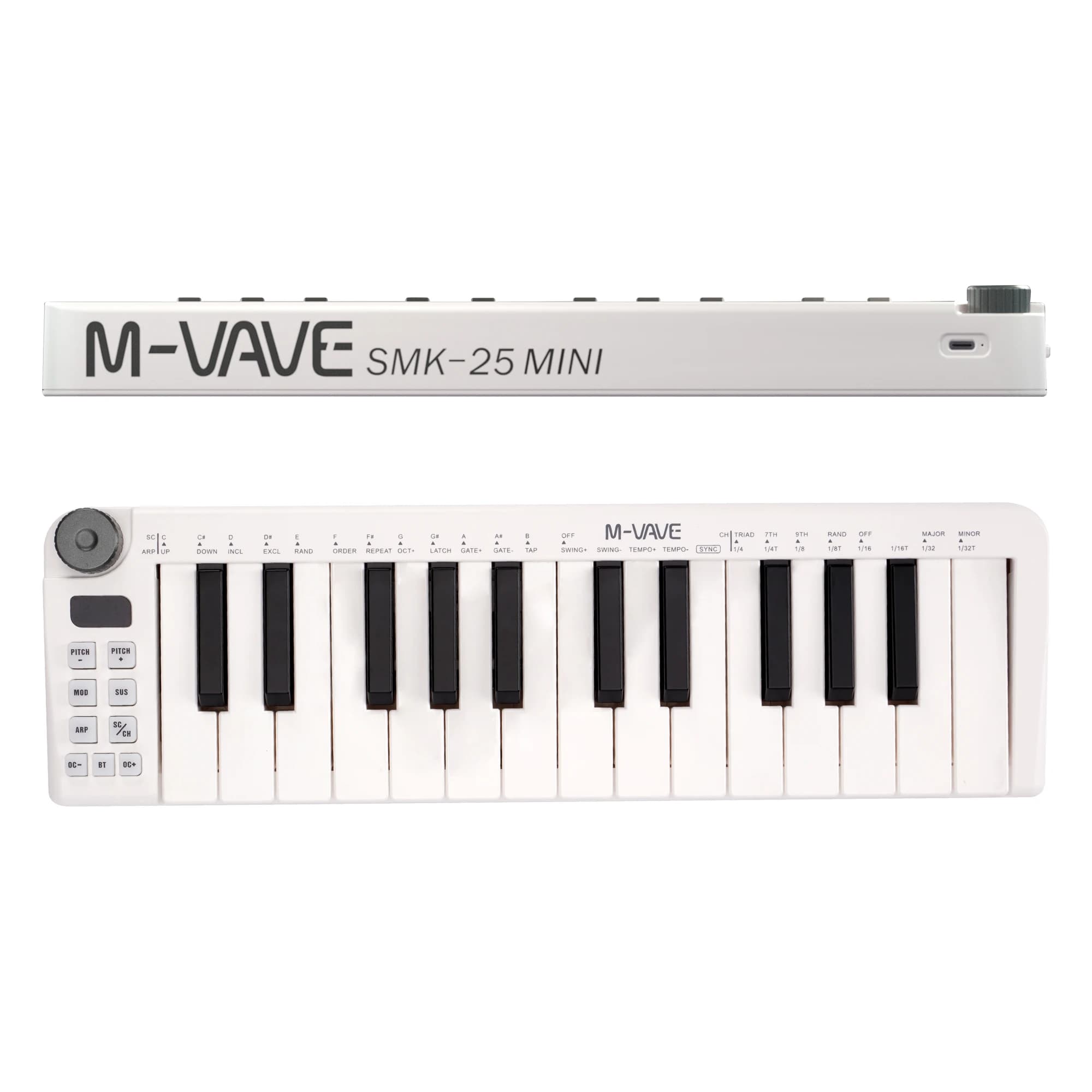 M-vave-Mini teclado USB portátil, instrumento recarregável teclado de controle MIDI, SMK-25 controlador MIDI, 25 teclas