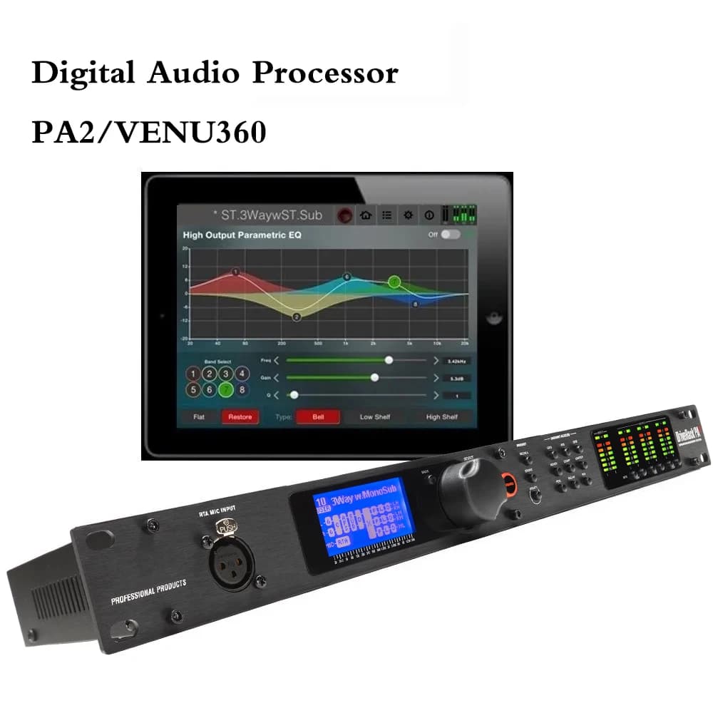 Processador de Áudio Digital Driverack PA2 com Tela LCD Azul