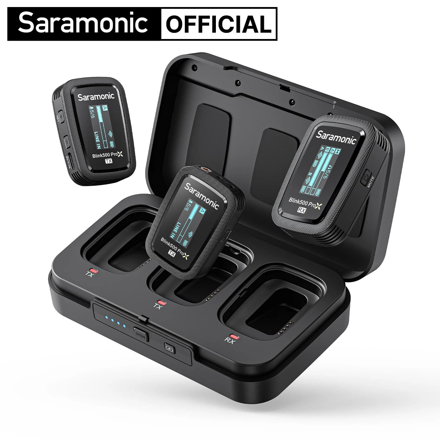 Saramonic atualizado Blink500 ProX 2,4 GHz Dual-Channel microfone de lapela sem fio para PC Smartphone DSLRs câmera de vídeo Android iPhone Tablet PC Gravação de computador Facebook YouTube Podcast Vlog Entrevista