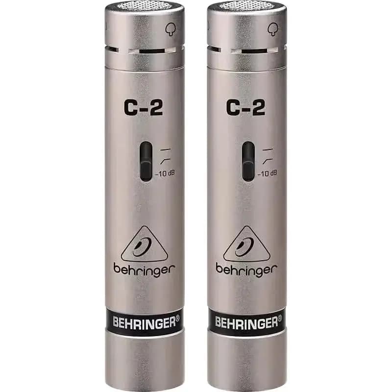 Behringer C-2 2 microfones condensadores combinados Padrão de captação cardioide Diafragma de baixa massa para gravação de estúdio estéreo