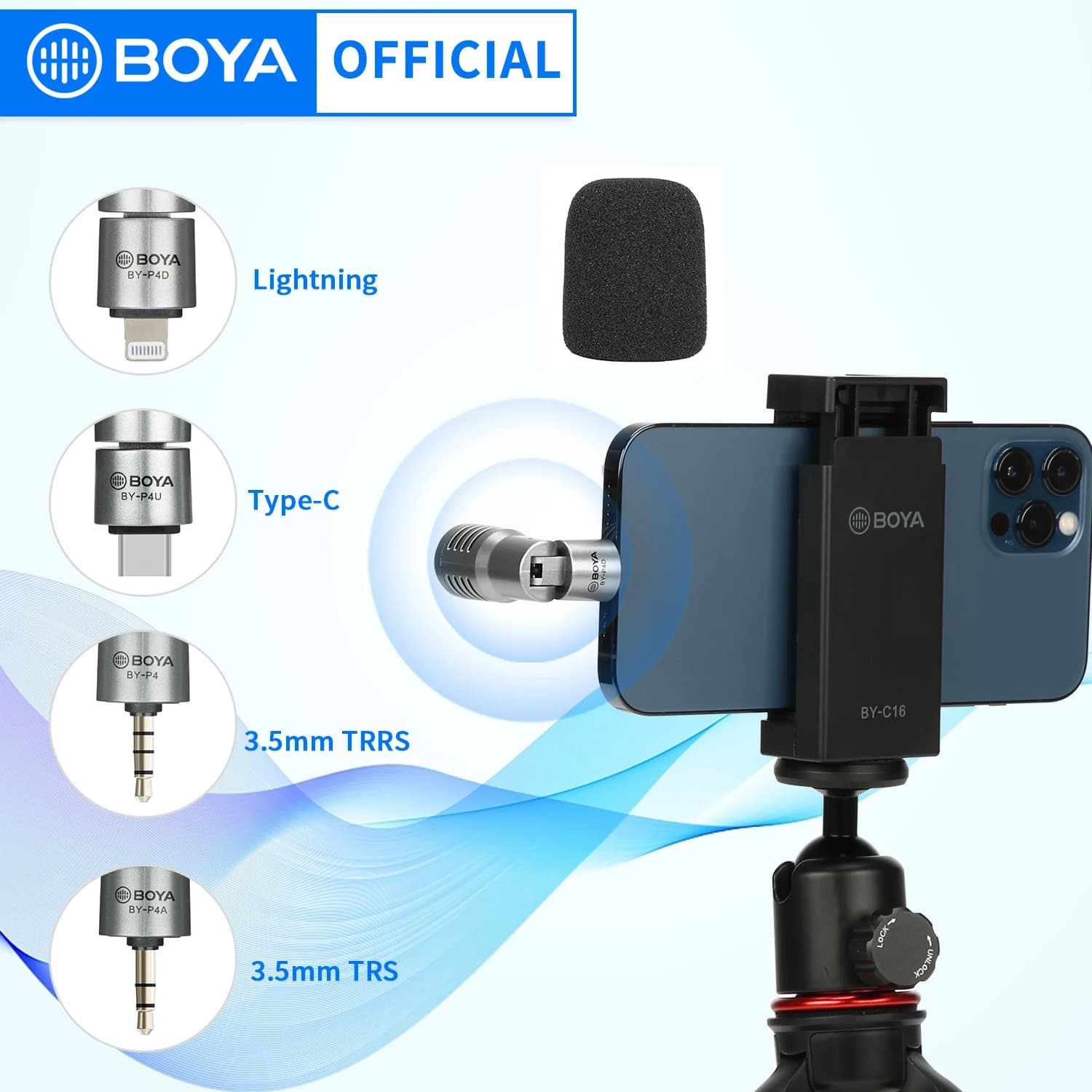 Boya BY-P4 smartphone microfone omnidirecional condensador portátil mini microfone plug and play para câmera de pc streaming blogger vlog