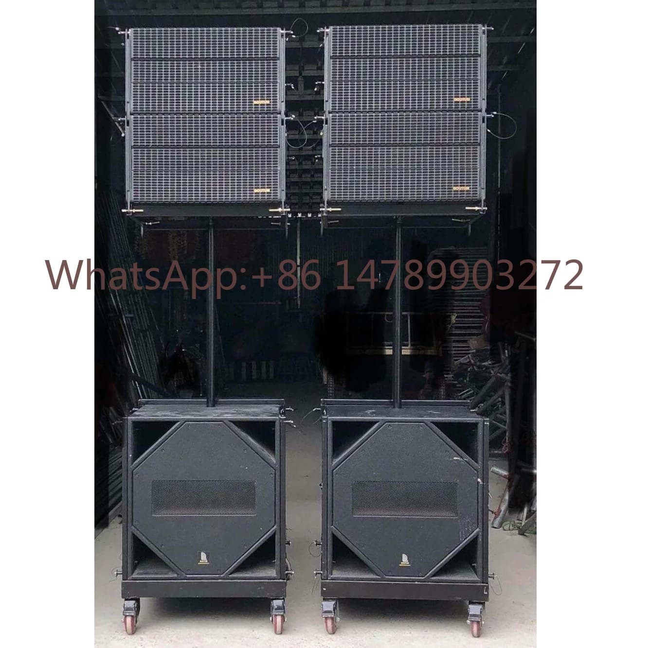 Sistema de Som com Alto-Falante Line Array de 12 Polegadas e Subwoofer de Neodímio de 18 Polegadas, 450W/650W I-5000ND+i-4500SUB