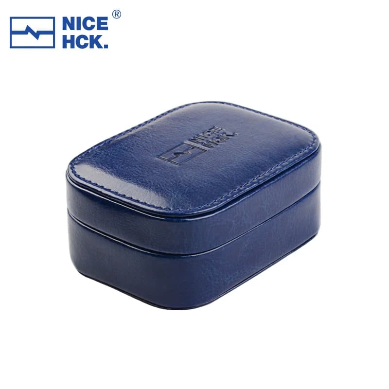 Nicehck capa de fone de ouvido portátil pu de alta qualidade, caixa de armazenamento magnética para transporte de fone de ouvido bluetooth, acessório para lofty topguy