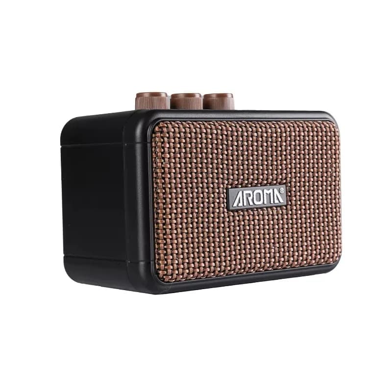 Amplificador Aroma AG-04 Mini Bluetooth, Caixa de Som Portátil, Amplificador de Guitarra Elétrica com Saída de 5W, Acessórios para Guitarra Elétrica