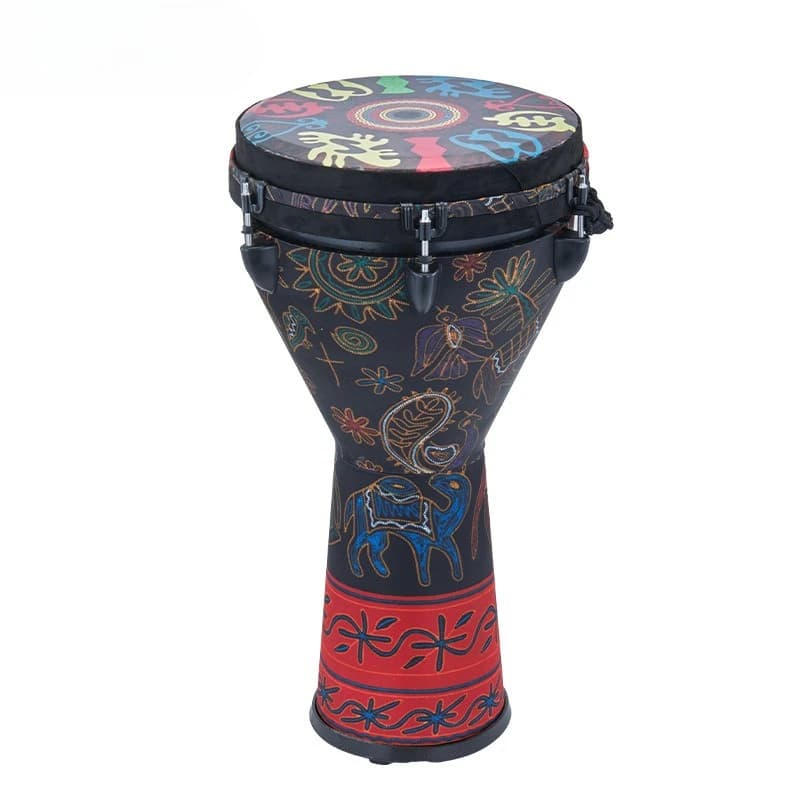 Tambor Africano 12 Polegadas com Desenhos Multicoloridos
