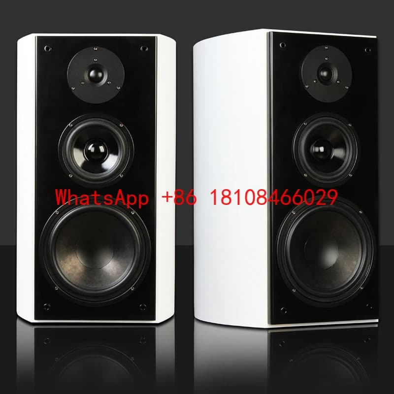 Vofull 2.0 Wood OEM 120W Caixas de Som HIFI para Computador de Mesa, 3 Vias, 6.5 Polegadas, com Ímãs, Subwoofer e para Mesa de Centro
