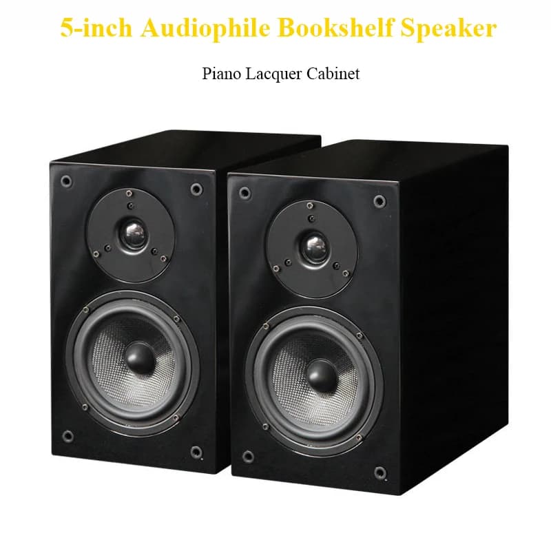 Caixa de Som Passiva HIFI de 5 Polegadas com Potência de Saída de 150W, Unidade de Tweeter de 3 Polegadas, Caixa Laqueada, Monitor Profissional