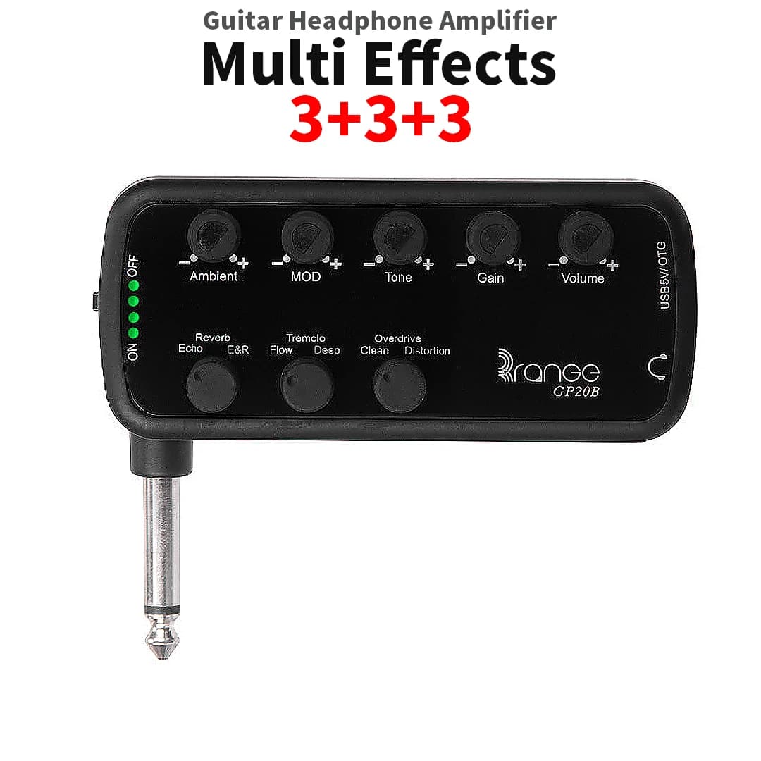 Amplificador de fone de ouvido para guitarra elétrica com múltiplos efeitos