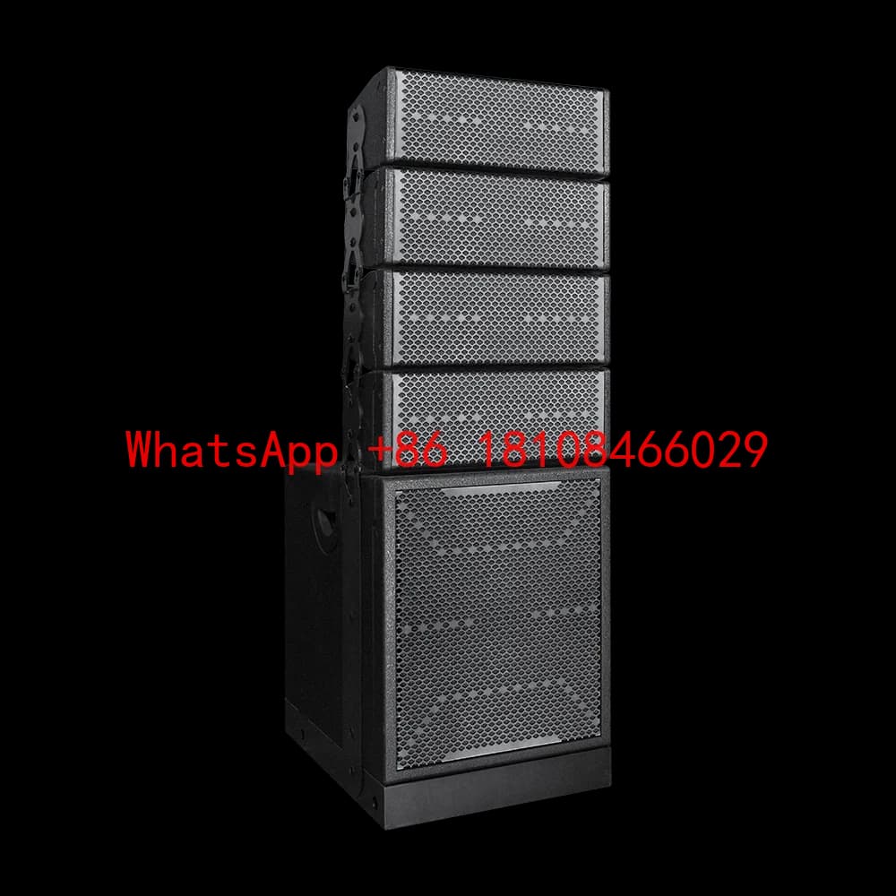 Sistema de Som Profissional com Caixas de Som Line Array para Salas de Conferência
