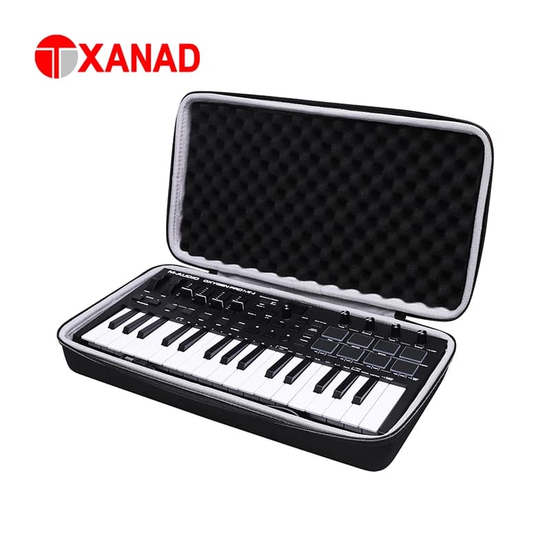 Xanad eva caso duro para m de áudio oxigênio pro mini 32 chave usb midi teclado controlador viagem saco armazenamento transporte
