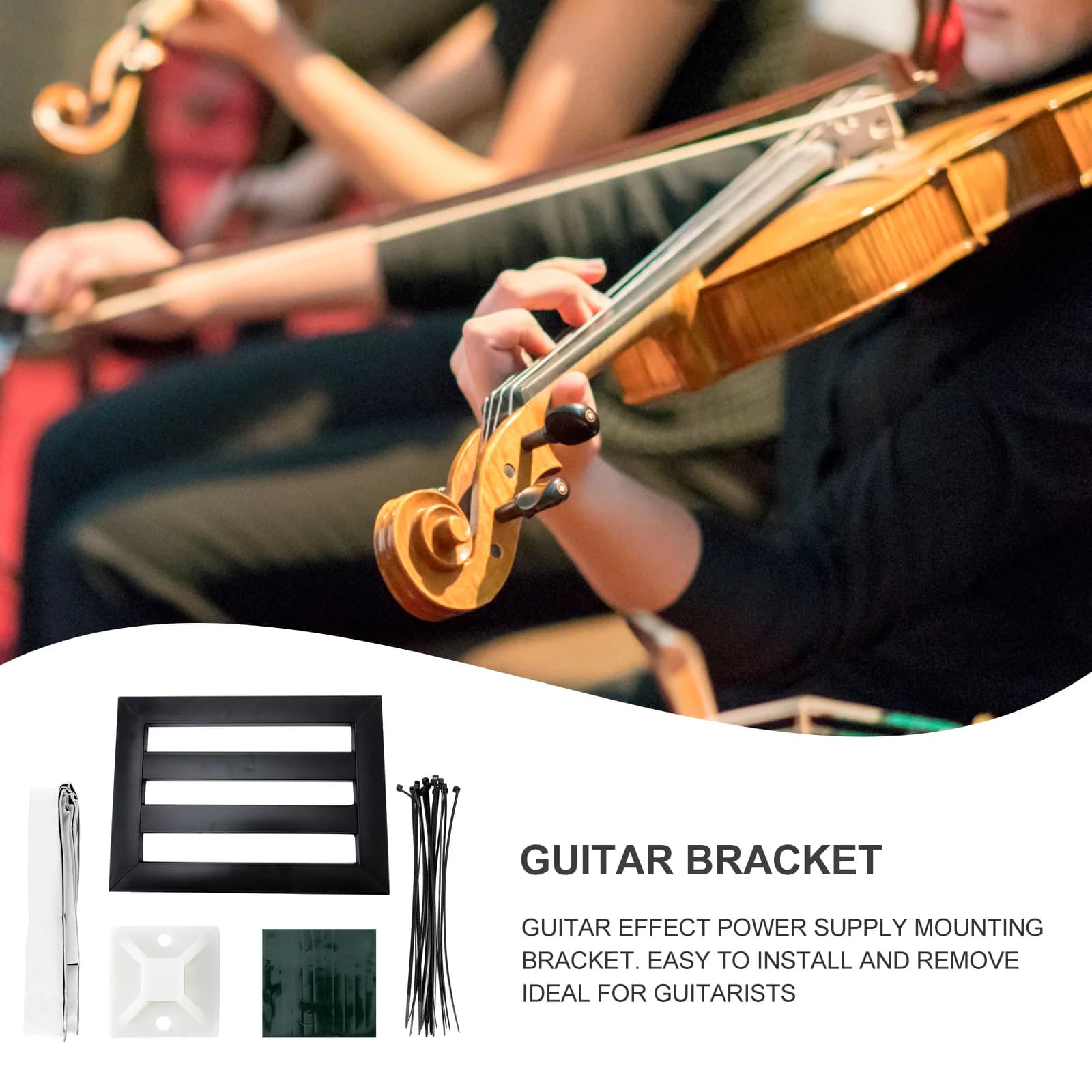 1 conjunto kit de suporte de efeito resistente à ferrugem pedalboard para efeitos de guitarra placa durável de longa duração para pedal de guitarra