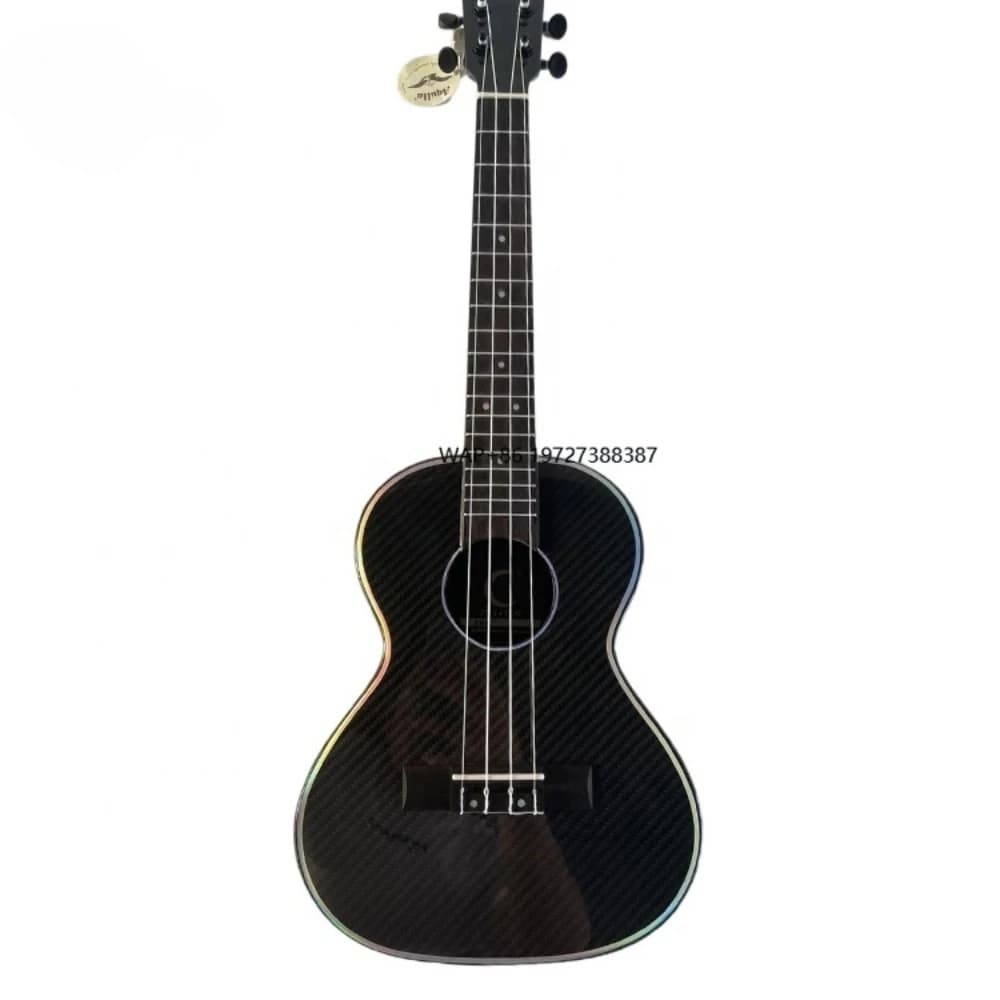 Ukulele luxuoso de fibra de carbono seca real para presente de coleção de arte para amantes de ukulele
