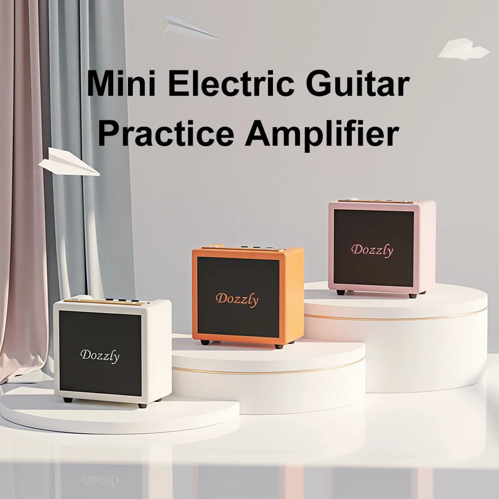 Amplificador de guitarra elétrica Dozzly com amplificador portátil sem fio recarregável Clean/Overdrive/distortion USB-C para prática interna