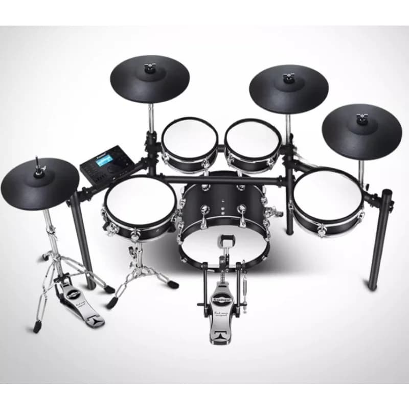 Conjunto de Bateria Acústica Elétrica Profissional com Cabeça de Malha, Bateria Digital, Conjunto de Bateria Eletrônica