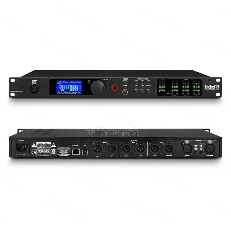 Processador de áudio profissional PA2 de 2 entradas e 6 saídas para palco de bar, processador de áudio digital, alto-falantes line array