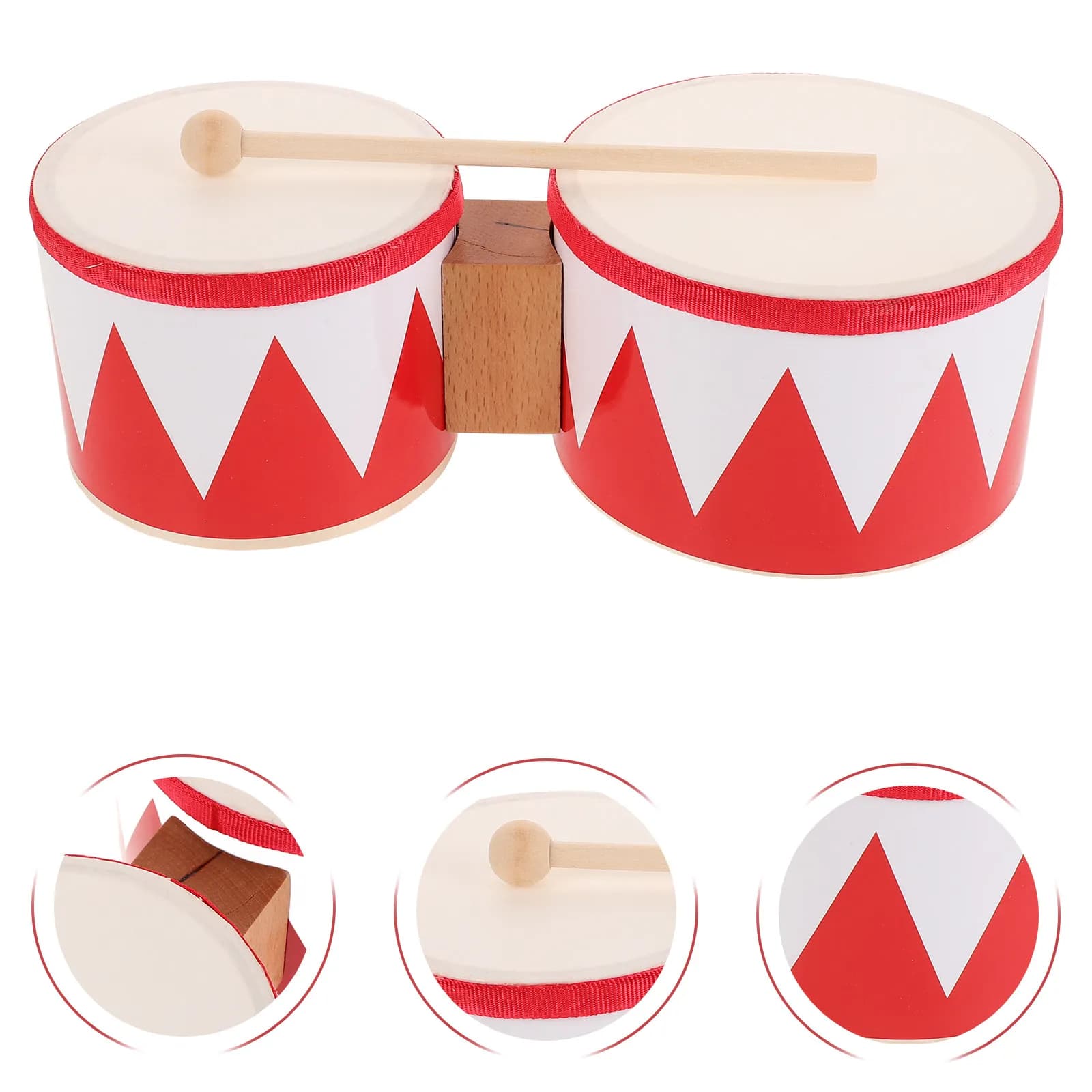 Conjunto de Bateria para Crianças Iniciantes, Instrumento de Percussão Conga Pequeno e Portátil, Aprendizado Musical e Desenvolvimento Rítmico