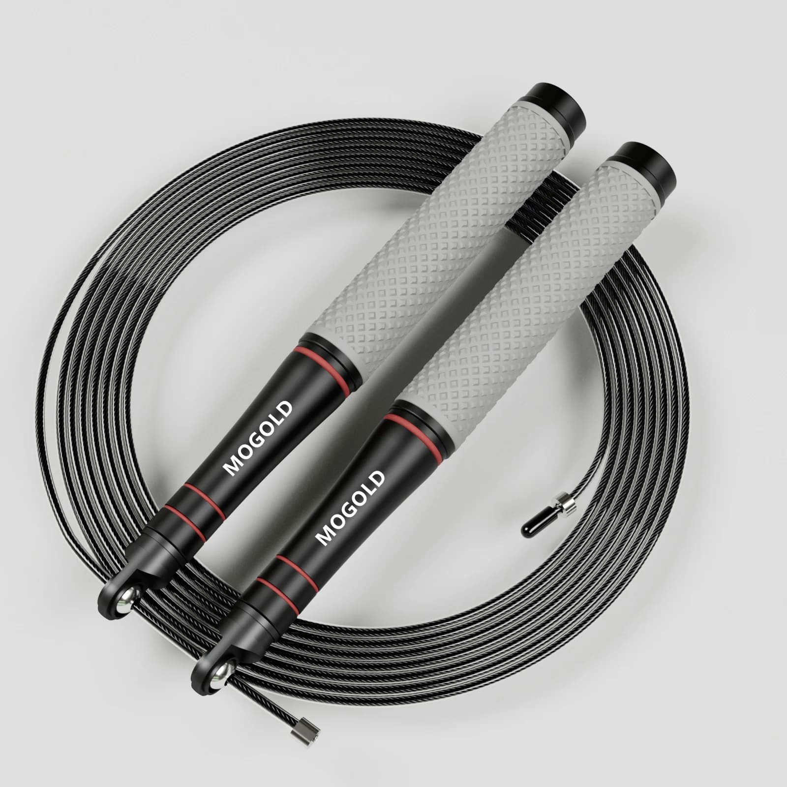 Corda de pular de velocidade, corda ajustável resistente, design leve, rotação suave de rolamento de esferas, adequada para treinamento CrossFit