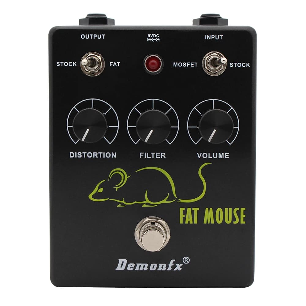 Demonfx-FAT MOUSE Pedal de efeito guitarra FUZZ distorção com True Bypass, alta qualidade