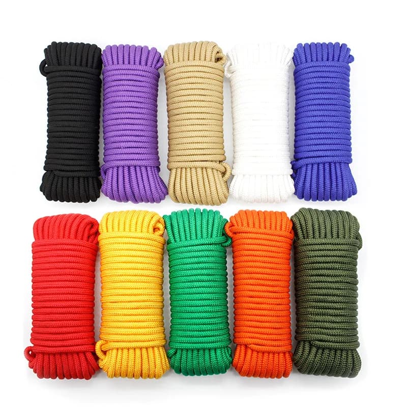 Cordão Trançado de Nylon para Fabricação de Jóias, Fio Corda, Correia, Colar, Fabricação, Paracord, Pulseira, Cordão, 10m, 2-8mm
