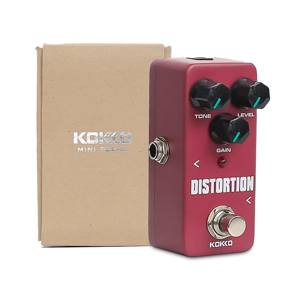 Pedal de Distorção KOKKO FDS2 em Liga de Alumínio, Mini Distorção para Guitarra Elétrica e Baixo, Acessórios para Guitarra