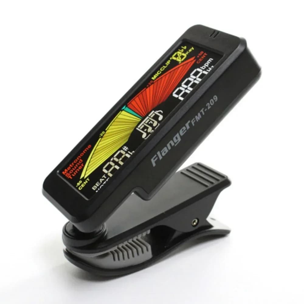 Afinador digital Flanger FMT-209 preto e cinza para guitarra
