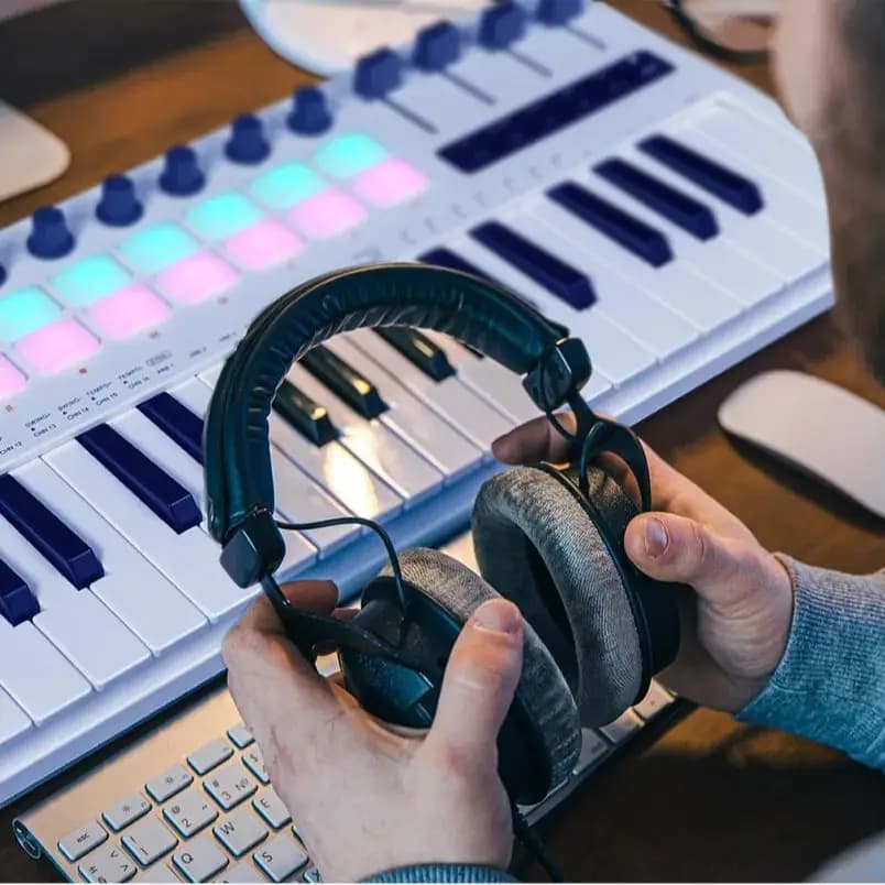 Controlador MIDI USB M-VAVE SMK-37 PRO com 16 almofadas RGB e 8 botões suporta operação de software para Windows Mac iOS Android byCho