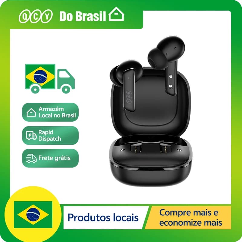 Qcy ht05 anc tws bluetooth 5.2 fones de ouvido sem fio 40db cancelamento de ruído ativo fone de ouvido in-ear microfones handfree telefone
