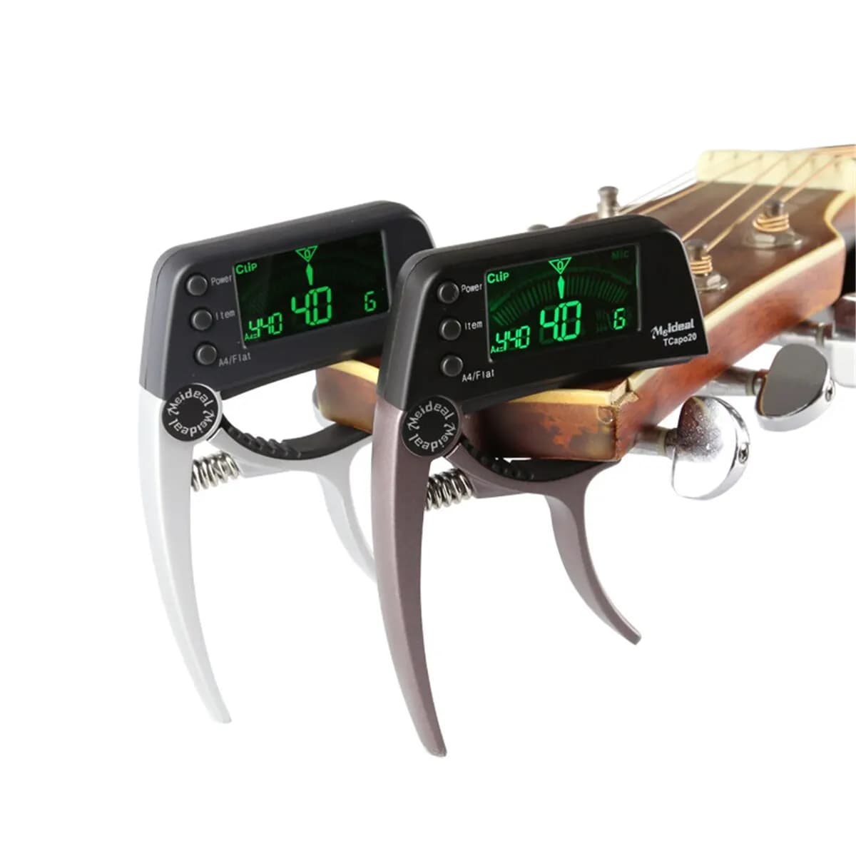 Afinador de guitarra profissional com display LED, 2 em 1, para guitarras elétricas e acústicas