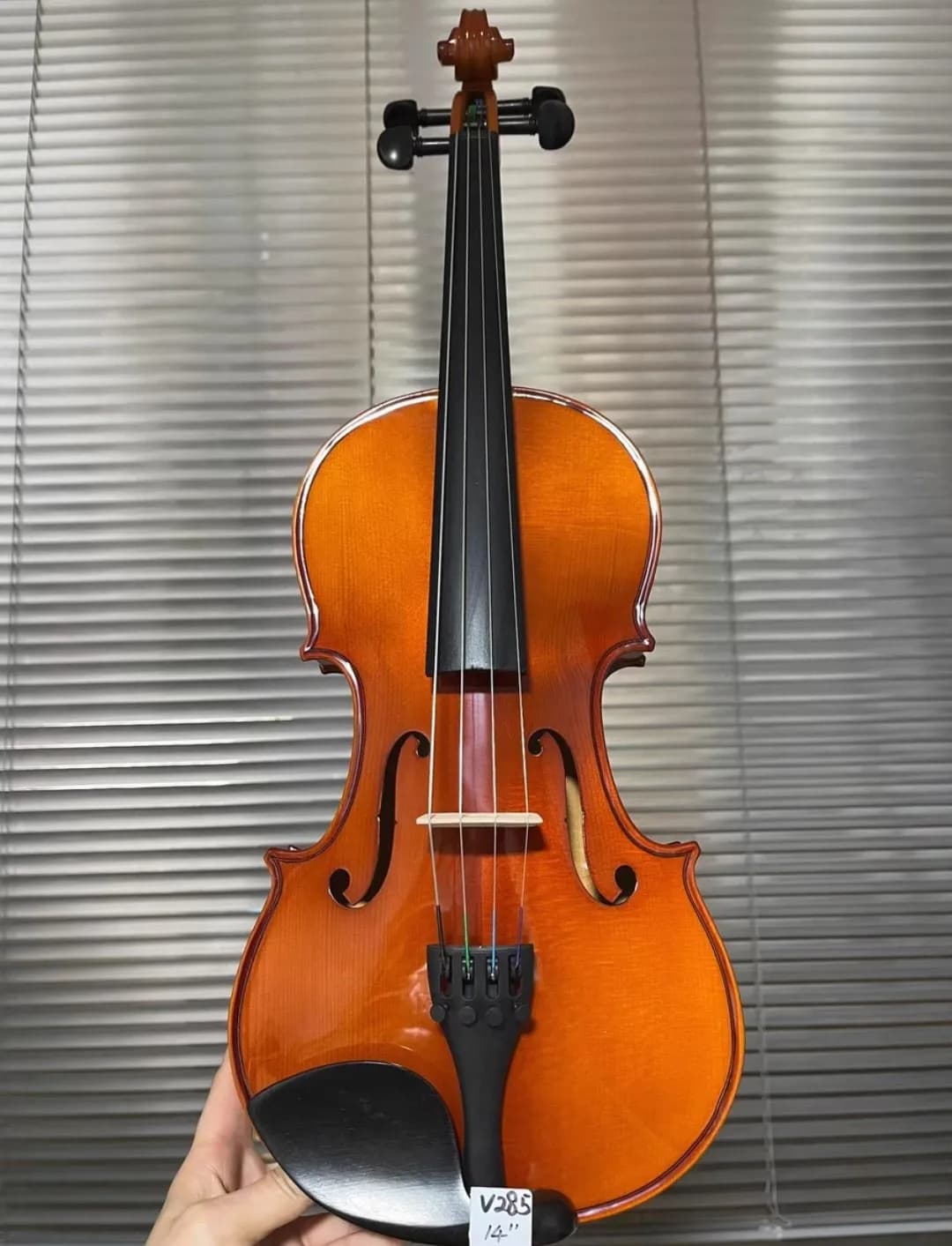 Viola de madeira maciça 14"-15"-16" Stradivarius, instrumento musical para adultos, crianças e iniciantes, com estojo, arco e suporte de ombro.