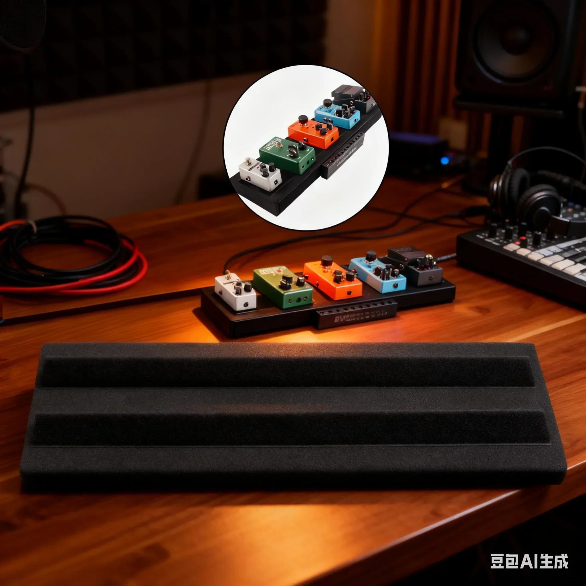 Placa de pedal de efeito de guitarra leve eva configuração efeito pedalboard guitarra baixo efeitos pedal titular instrumentos acessórios