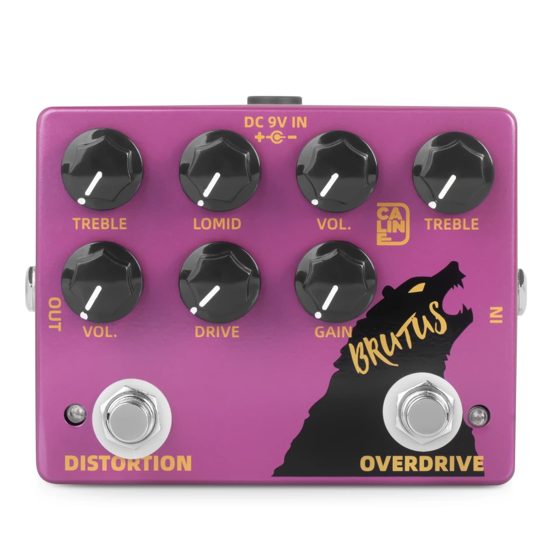 Caline-DCP-02 BRUTUS Distorção Overdrive Efeito Pedal, Guitarra Dupla Acessórios