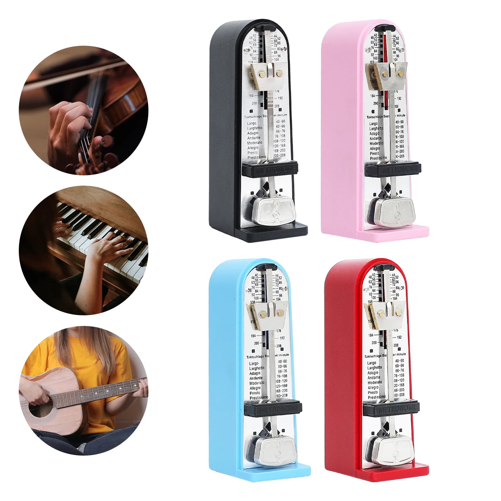 Metrônomo mecânico contagem digital metrônomo universal para piano guitarra baixo ukulele tambor violino saxofone
