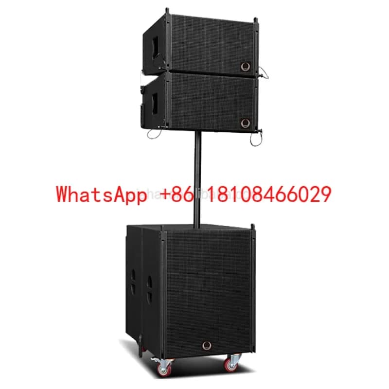 Conjunto de Sistema de Som Portátil LA10+LA18BA com Alto-falantes Subwoofer para Eventos e Festas
