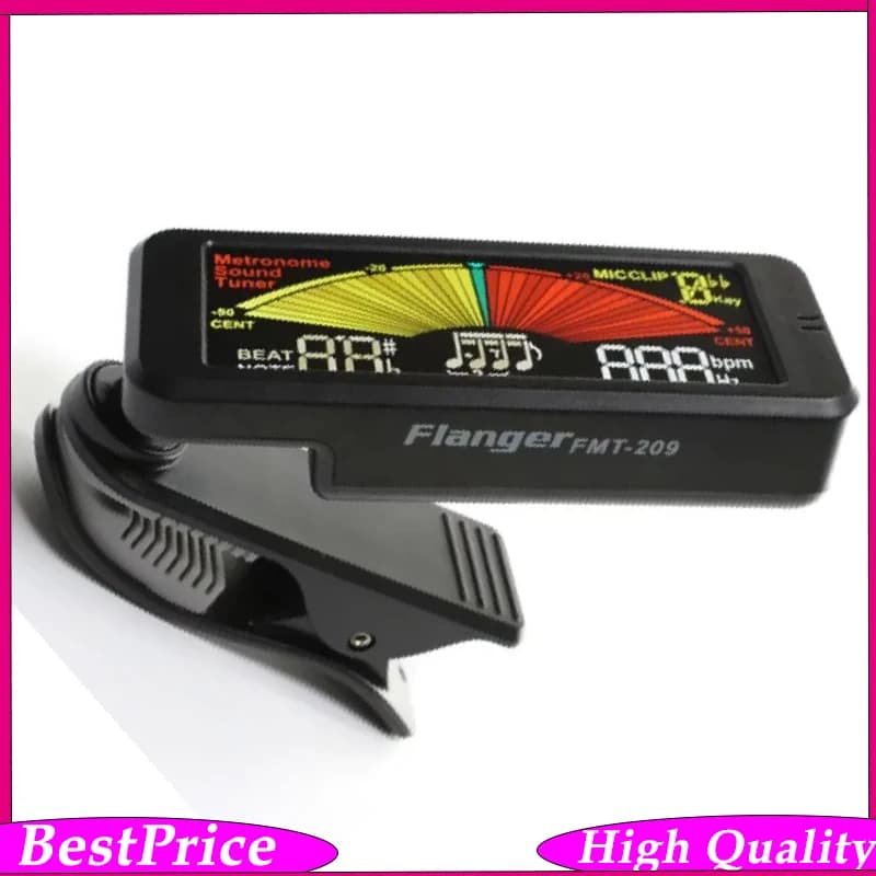 Afinador e metrônomo digital Flanger FMT-209 360 para guitarra, baixo, bateria e violino