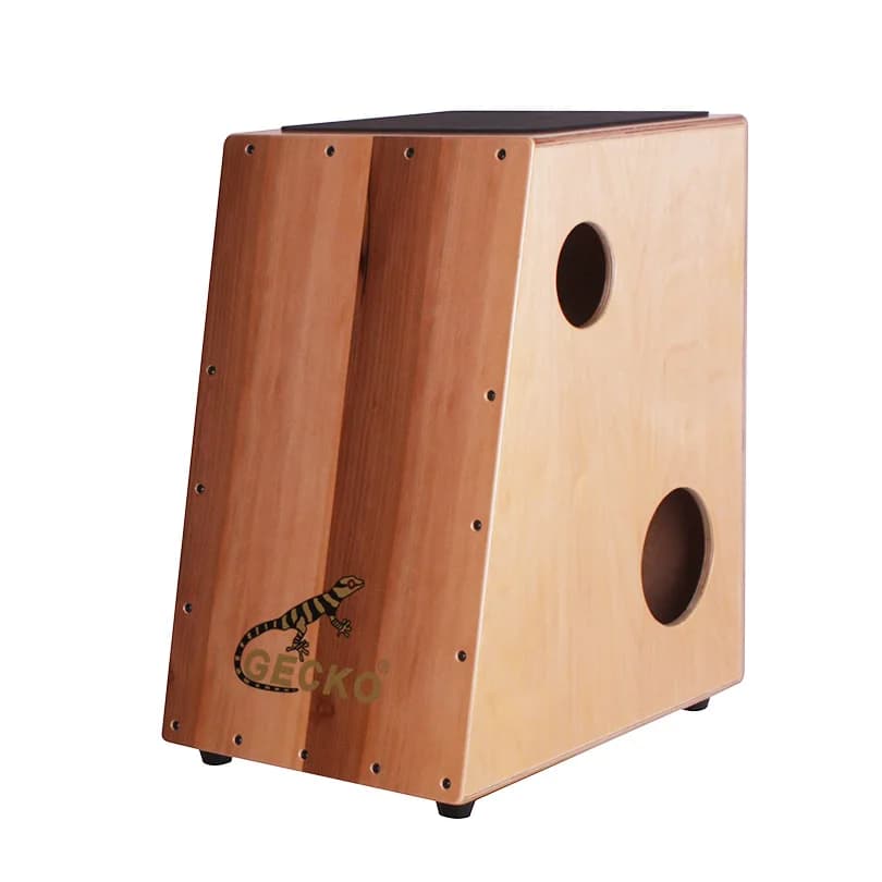 GECKO CX02 Tambor de cajon em formato chanfrado, perfume fresco, maçã, superfície de jogo, corpo de madeira de bétula, caixa de cajon, tambor com corda de aço