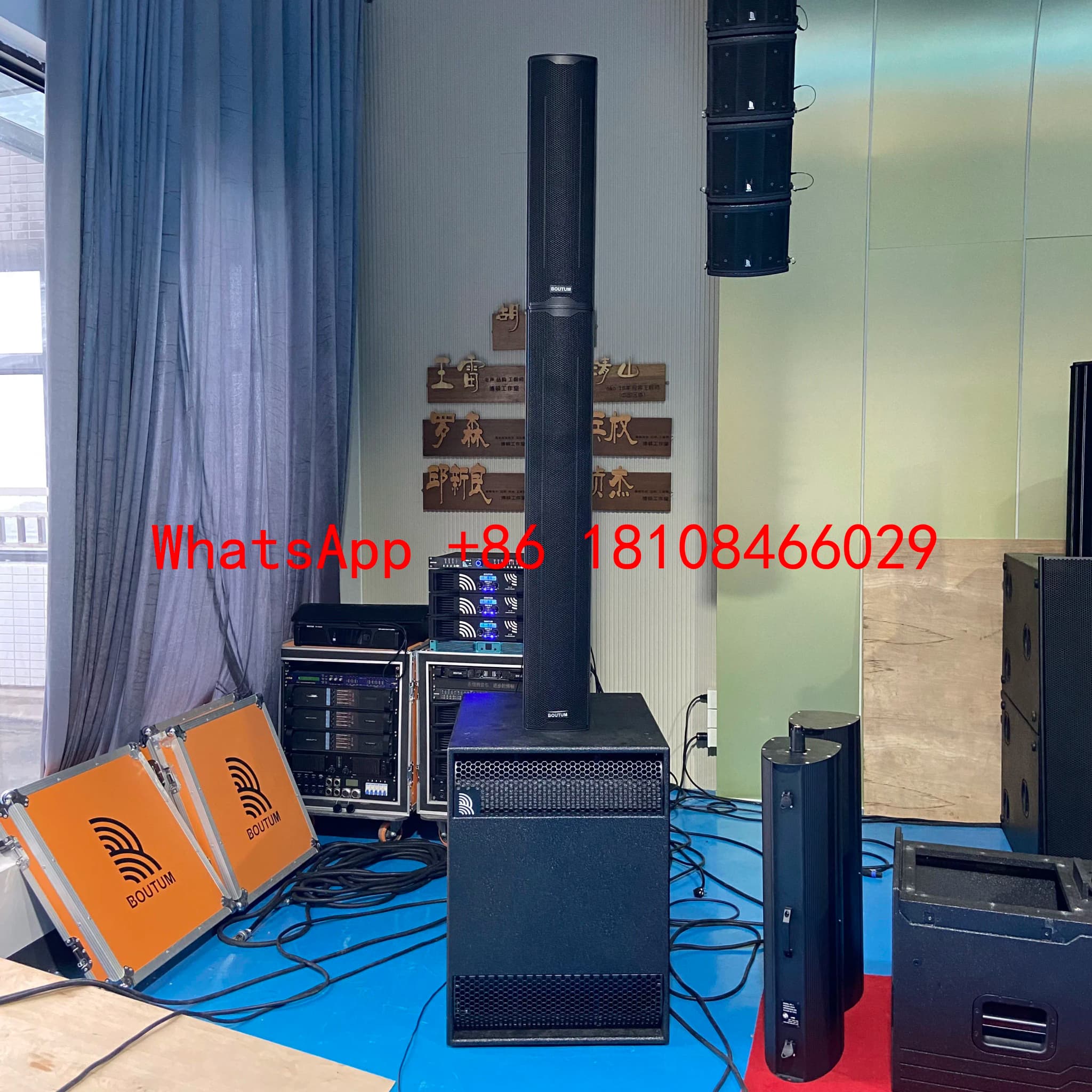 Sistema de Som PA QRR Boutum com Coluna de Áudio e Alto-falante de Coluna de 6*6.5" e Subwoofer de 18 Polegadas
