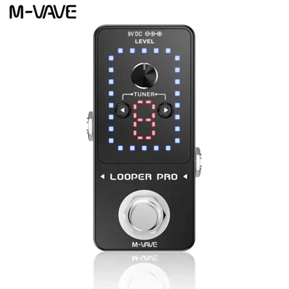 M-VAVE looper pro pedal de efeito guitarra 9 loops 40 minutos estação de loop de tempo de gravação com sintonizador ilimitado overdub pedal de guitarra