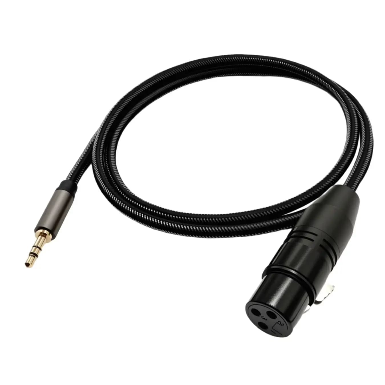 Cabo Adaptador de Áudio Jack 3.5mm para Mini XLR 3 Pinos