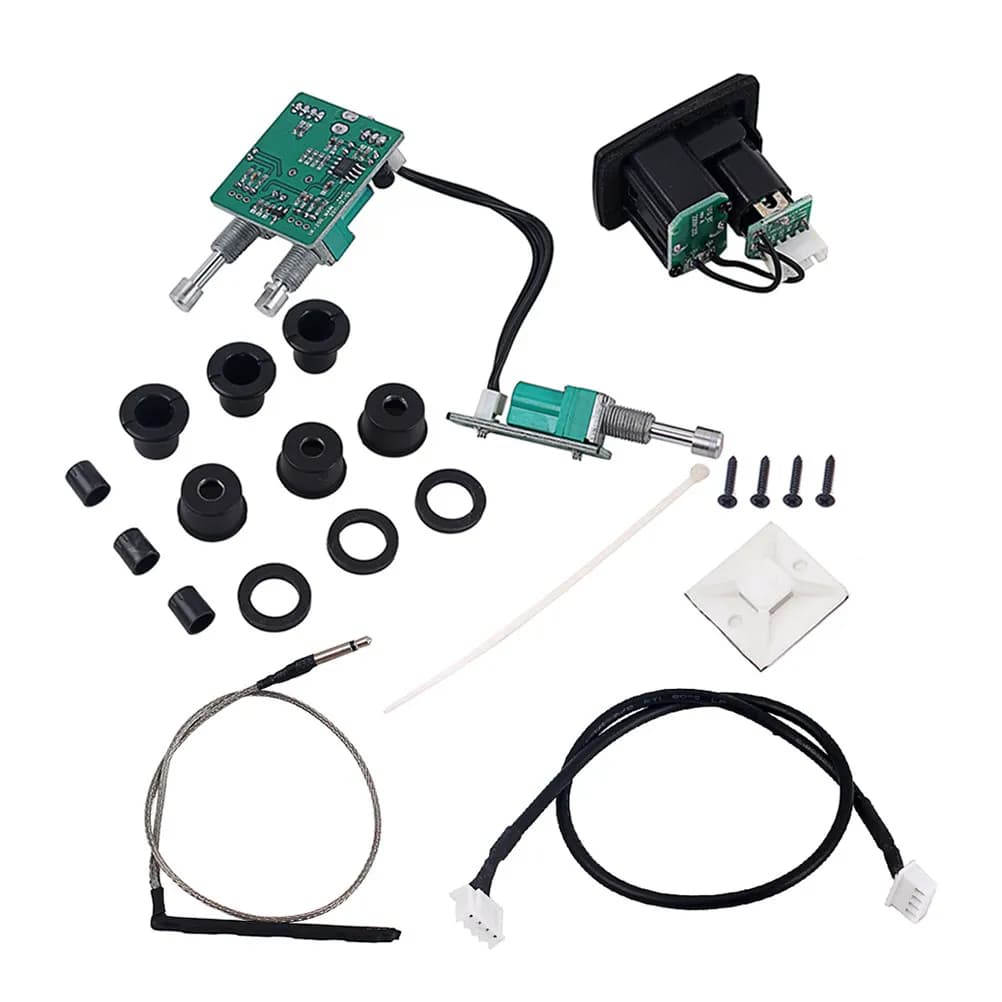 Sistema de Pré-Amplificador para Ukulele com EQ de 2 Bandas, Controle de Agudos e Graves, Jack de Saída de 6.35mm e Botões Ocultos - Preto