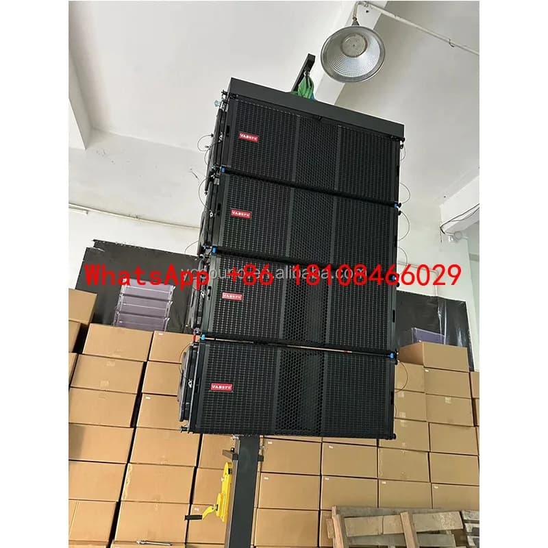 Sistema de Som Profissional de Alto Desempenho com Caixas de Som Line Array Duplas de 12 Polegadas com Neodímio para Palco e Clubes