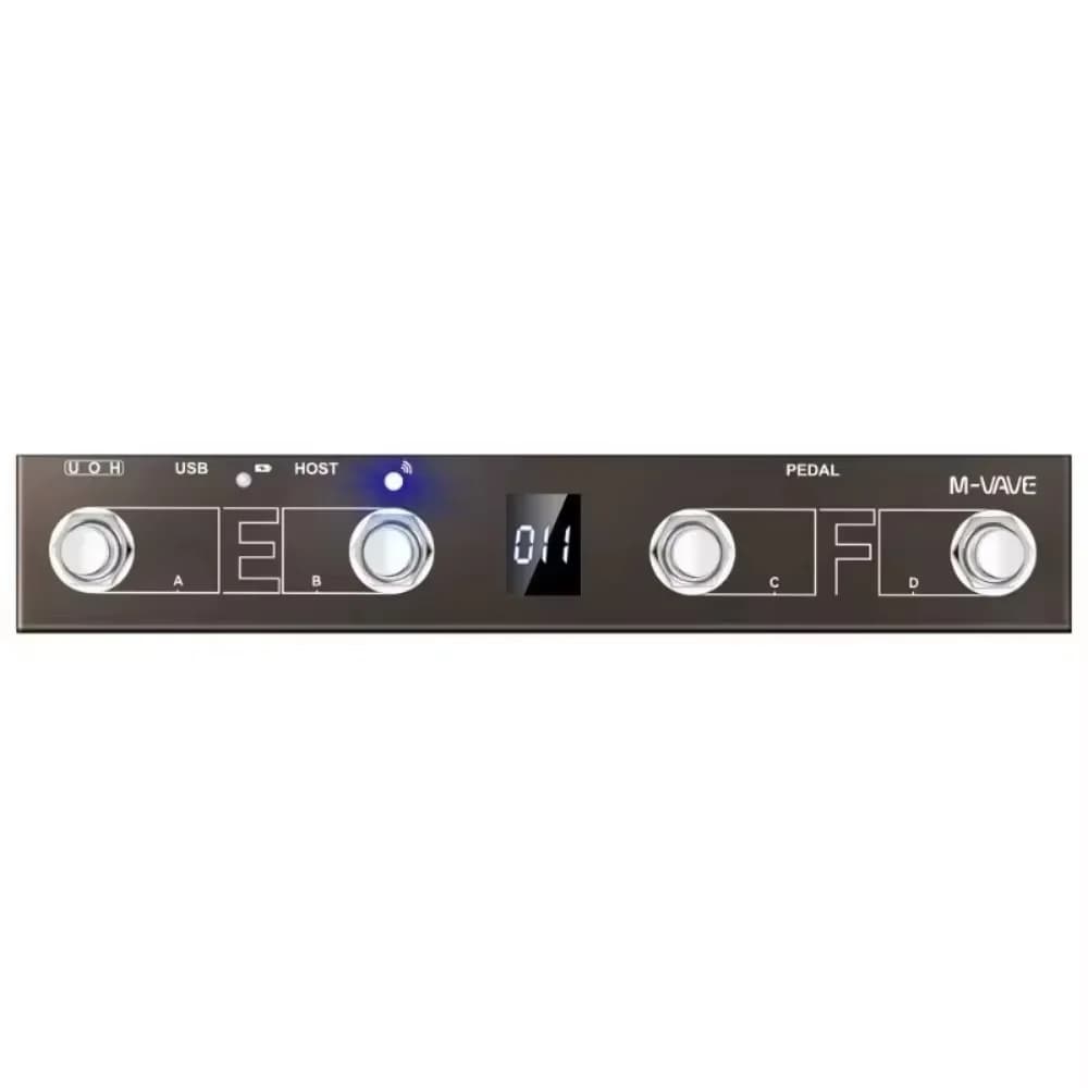 Controlador MIDI Programável M-vave Chocolate Plus com 4 Botões e Pedal, Suporta Função de Virar Páginas e Interface Host MIDI